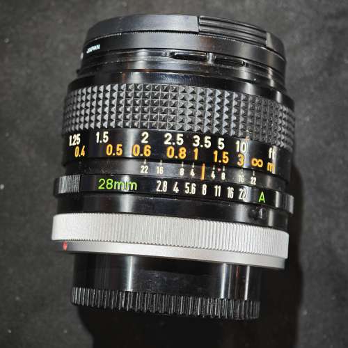 Canon 28/2.8 SC FD 佳能 28mm 28 MF 鏡片通透冇花冇霉微塵 90%new 功能全正常