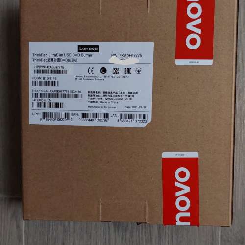 100% New Lenovo ThinkPad UltraSlim USB DVD 燒錄器 (4XA0E97775)