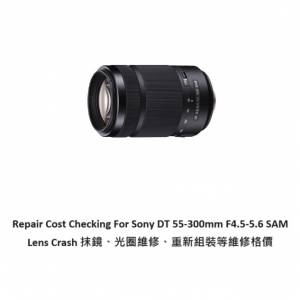 Repair Cost Checking For Sony DT 55-300mm F4.5-5.6 SAM Lens Cleaning