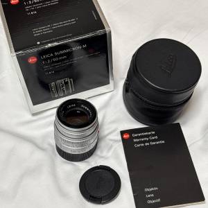 有盒有證書美品 Leica Summicron-M 50mm lens 銀色 11816 有盒 有證書