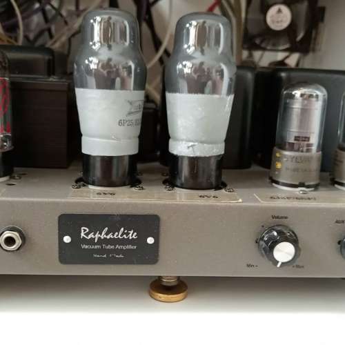 靚料舊款拉菲爾 Raphaelite 6V6胆合併機連(已售)五只胆及國產AUNE X-3紅欅木坐枱實...