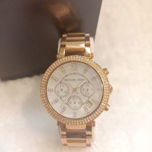 💰議價請移玉步no bargain ​​⌚「MICHAEL KORS」#MK5491💥玫瑰金  #鑲水晶貝母錶...