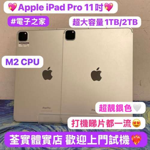 (✨超大容量11吋iPad Pro 插卡版✨❤️‍🔥電子之家，超多靚iPad平板之家❤️‍🔥...