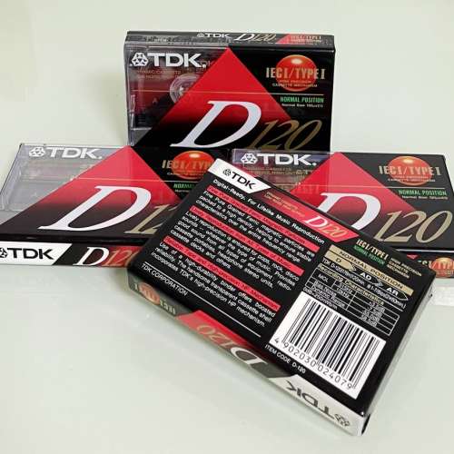 DK D120 High Output Precision Cassette Tapes  4 Pack 高質素錄音帶四盒