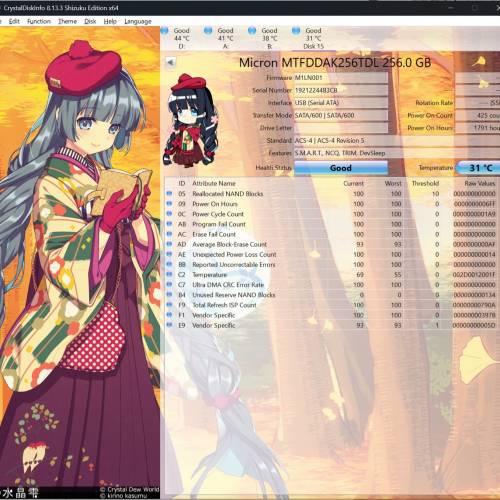 Micron 1300 256GB 2.5" SATA SSD