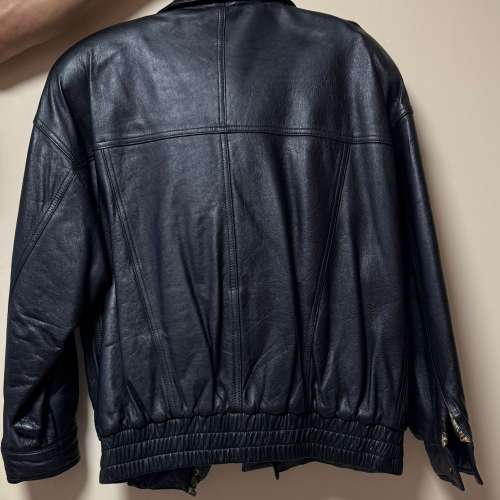 男裝真皮jacket款皮褸