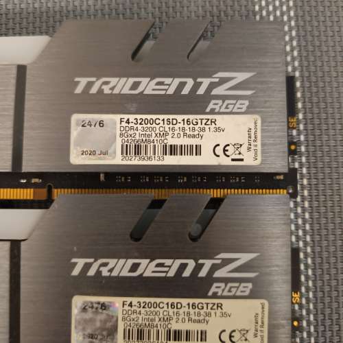 G.Skill Trident Z RGB DRR4 3200 32G (8G x 4)