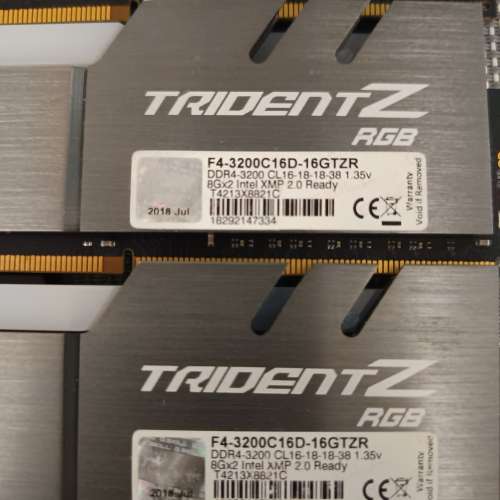 G.Skill Trident Z RGB DRR4 3200 32G (8G x 4)