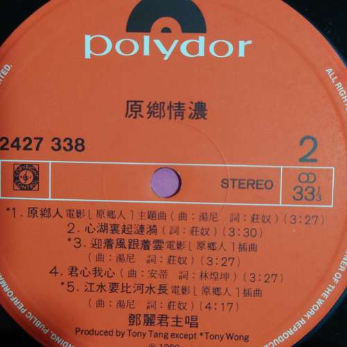 鄧麗君 甜蜜蜜 黑膠唱片