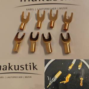 Inakustik全新原廠(喇叭線自由头配件)4粒义头.合共售$250