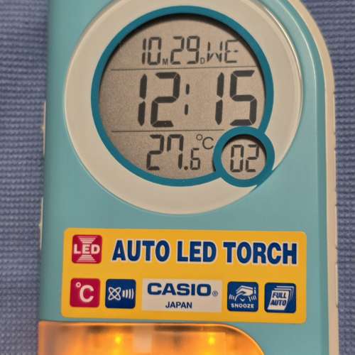 * Casio * 金石 * 自動 夜光 * 小形 * 床頭 鬧鐘 *