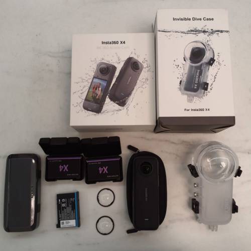 Insta360 x4 連潛水殼+3電