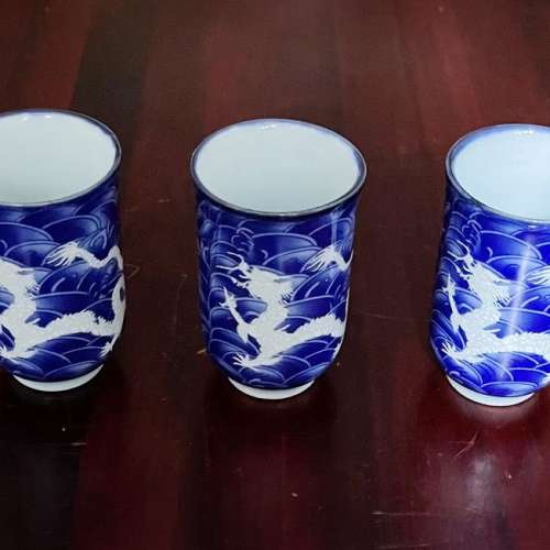 全新白彩瓷茶具小杯