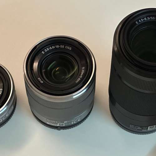 Sony 16mm2.8 / 18-55 / 55-210