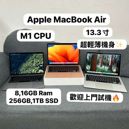 (最抵用 M1 MacBookAir🔥）Apple MacBook Air 2021/APPLE Retina/M1 CPU/8,16GB Ra...