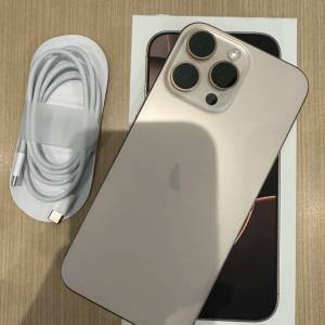長保養iPhone 16pro max 512gb,港行有單AppleCare保至明年11月，金色鈦金屬，冇修冇...