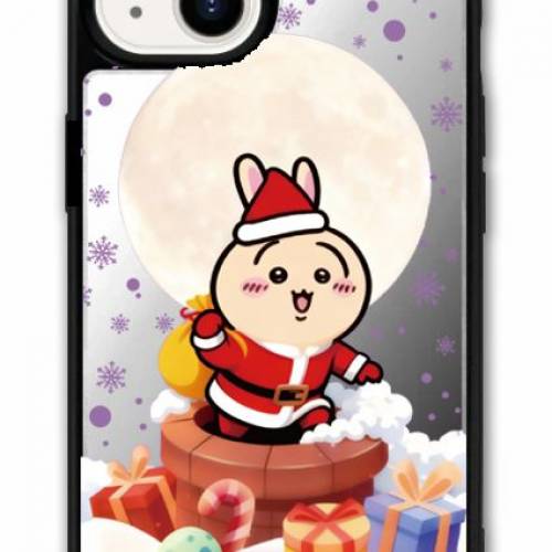 iPhone 13 聖誕兔兔手機殼（鏡面黑膠邊）有現貨