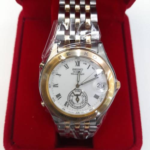 ( 新年秒閃價 ) 全新Vintage Seiko 6M25-6010 Intelligent Calendar Timer Chrono