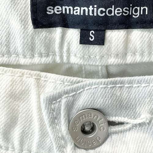 日本潮牌 Semantic Design Jeans 男裝鬆身牛仔褲 彎刀褲 札染雲石灰白色 Smart Casual