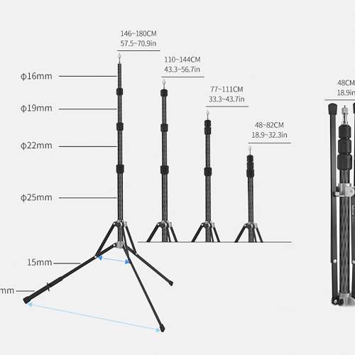 Selens 反折疊碳纖維三腳架