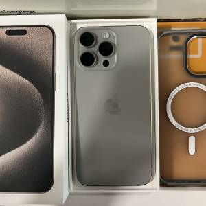 iPhone 15pro max256gb,港行雙卡原色鈦金屬，完美冇花，冇修冇拆，電89，所有原裝，...