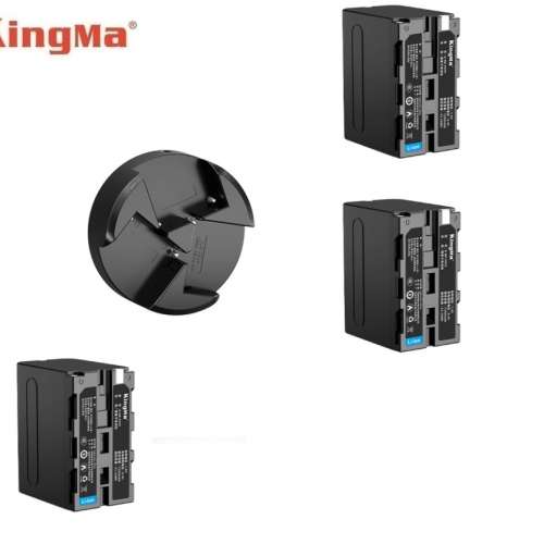 KINGMA NP-F970  With BM045-F550 USB-C Triple Charger 代用鋰電池連充電機