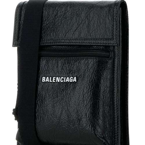 Balenciaga 黑色皮革斜挎包 9成新