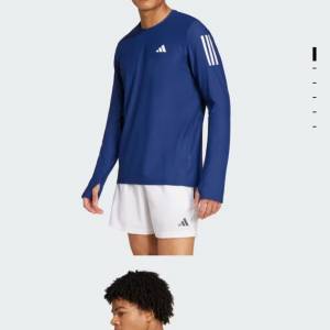 Adidas 運動長衫，OTR B LS， 藍色 2 分鐘前