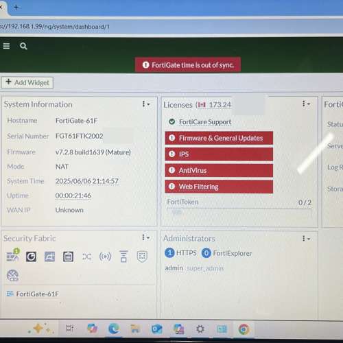 Fortigate 61F Fortinet firewall router 路由器 防火牆