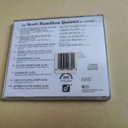 Scott Hamilton Quintet In Concert 德版上榜碟