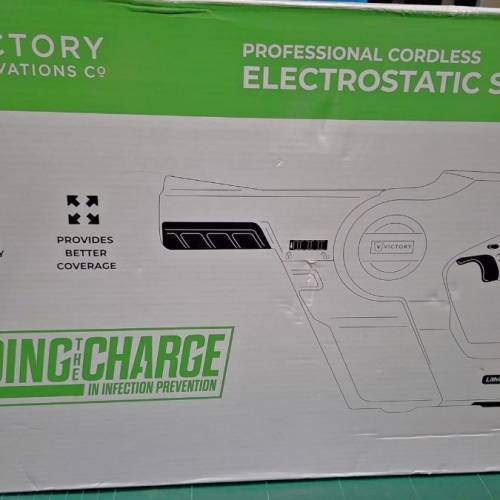 圖片中的產品是 Victory Innovations 專業無線靜電手持噴霧器(VP200ES)。