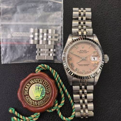 劳力士日志系列69174粉罗马