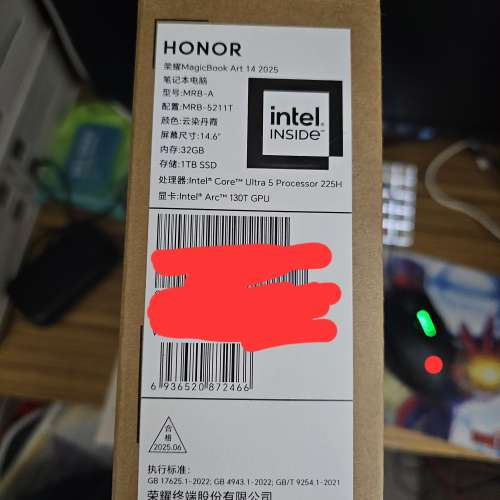 剛買10天 99%新Honor Magicbook Art 14 2025版1TB32ge