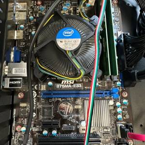 Intel i5-3470+DDR3 4G兩條+MSI B75細板三件套