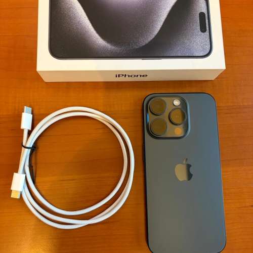 iPhone 15 Pro 128GB; 93% 電池健康度; 機身 99% 新; 藍色