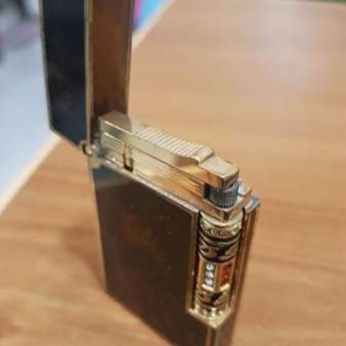 原裝都彭S.T.Dupont 大黑金沙大機加鑽石刷 打火機收藏品