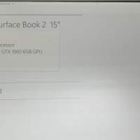 Surface book 2, i7 8650u, 16GB Ram, 256GB ssd, 15吋 獨顯 GTX 1060, 90%New (有筆)