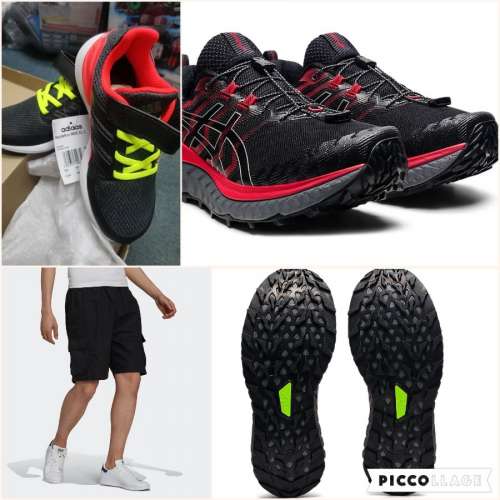 ASICS TRABUCO MAX 越野跑鞋/ADIDAS ADVENTURE 防撕裂布工運動短褲/ Kids RapidaRu...