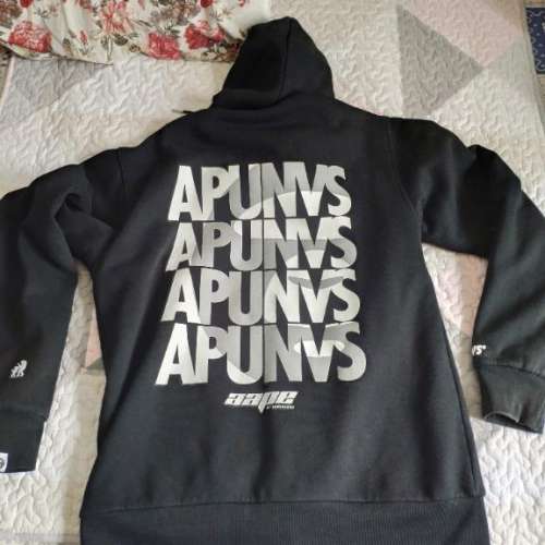 AAPE男裝迷彩/黑色兩面外套