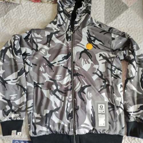 AAPE男裝迷彩/黑色兩面外套