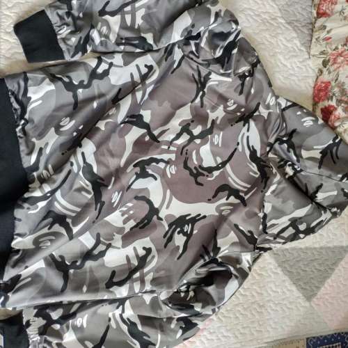 AAPE男裝迷彩/黑色兩面外套