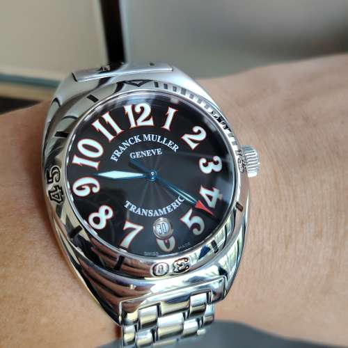 💥少有款式 Franck Muller TransAmerica Auto  Black Dial, 40mm，新淨，全套。