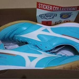 全新mizuno morelia sala天藍色袋鼠皮石地足球鞋