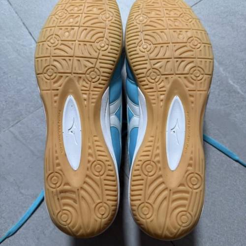 全新mizuno morelia sala天藍色袋鼠皮石地足球鞋