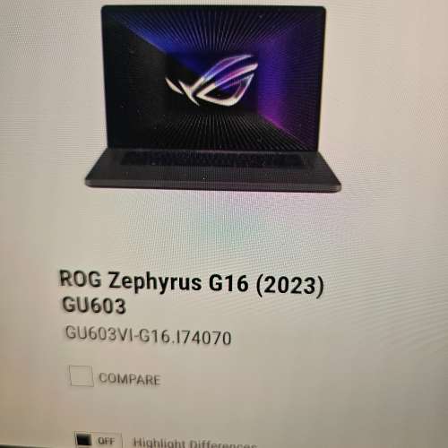 Ausu ROG Zephyrus Gu603