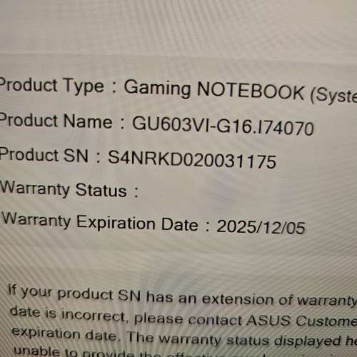 Ausu ROG Zephyrus Gu603