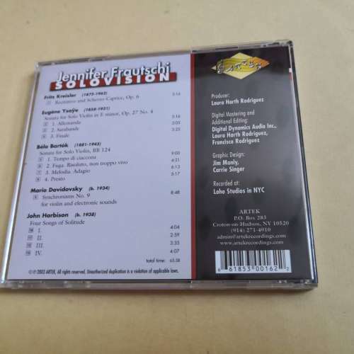 Jennifer Frautschi Solovision 小提琴作品