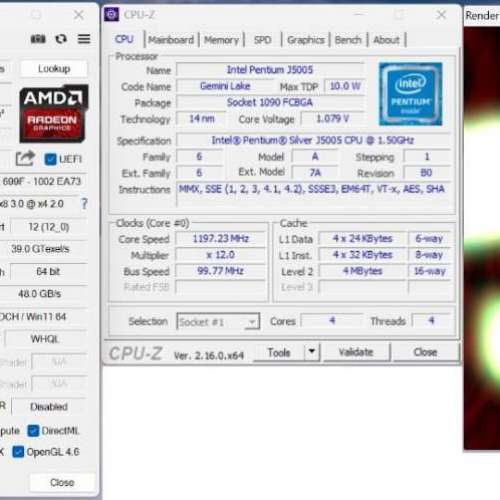 DELL Wyse 5070 Extended Thin Client Pentium Silver J5005 AMD E9173 GPU