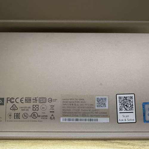 Lenovo Ideapad MIIX 720-12IKB 12吋屏幕 平板電腦