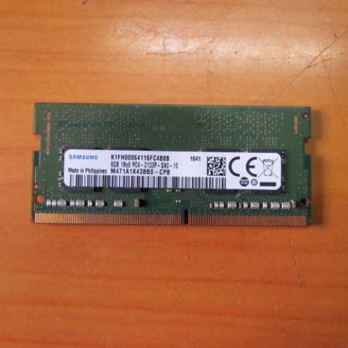 出售SAMSUNG PC4-2133P  DDR4 8GB Notebook ram 記憶體
